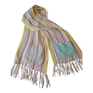 Multicolor Striped Knit Scarf
